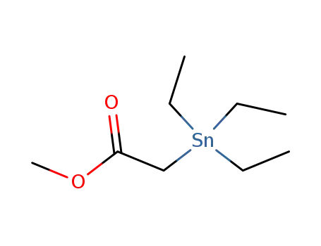 Molecular Structure of 5905-91-9 (Acetic acid, (triethylstannyl)-, methyl ester)