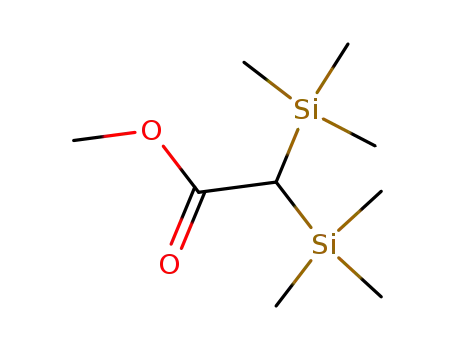 Molecular Structure of 60989-29-9 (Acetic acid, bis(trimethylsilyl)-, methyl ester)