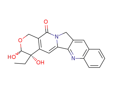 Molecular Structure of 210563-62-5 ((-)-O,21-dihydrocamptothecin)