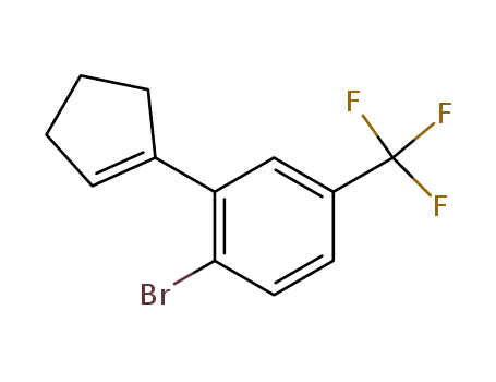Molecular Structure of 1204206-16-5 (2-(cyclopent-1-enyl)-4-(trifluoromethyl)bromobenzene)