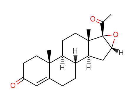 Molecular Structure of 1097-51-4 (16a,17a-Epoxyprogesterone)