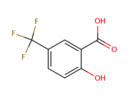 Molecular Structure of 79427-88-6 (2-Hydroxy-5-Trifluoromethyl Benzoic Acid)