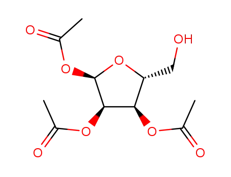 Molecular Structure of 119240-35-6 (1,2,3-tri-O-acetyl-α-D-ribofuranoside)
