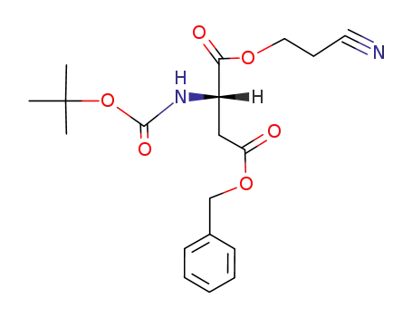L-Aspartic acid, N-[(1,1-dimethylethoxy)carbonyl]-, 1-(2-cyanoethyl)
4-(phenylmethyl) ester