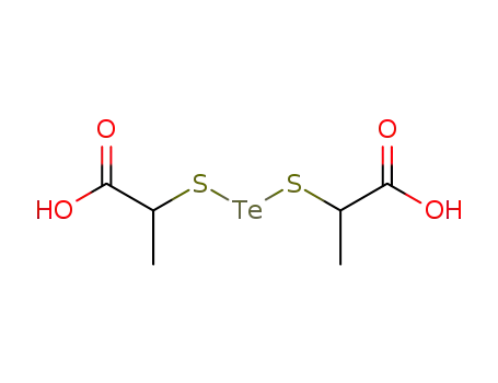 Molecular Structure of 25417-80-5 (bis(1-carboxyethanethio)tellurium(II))