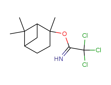 Molecular Structure of 148952-14-1 (2,2,2-Trichloro-acetimidic acid 2,6,6-trimethyl-bicyclo[3.1.1]hept-2-yl ester)