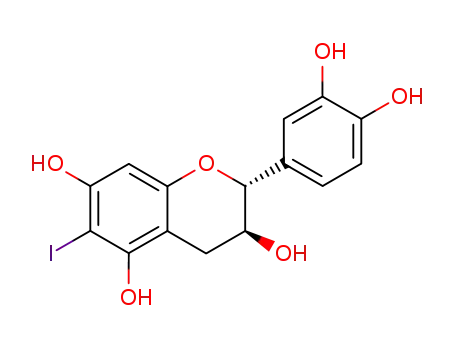 Molecular Structure of 104079-72-3 (6-iodo-(+)-catechin)