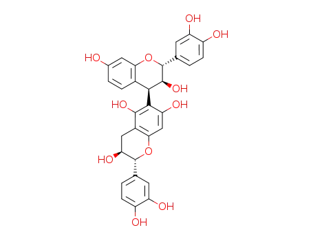 Molecular Structure of 104113-23-7 ((2R,3S)-2,3-trans-6-<(2R,3S,4R)-2,3-trans-3,4-cis-3,3',4',7-tetrahydroxyflavan-4-yl>-3,3',4',5,7-pentahydroxyflavan)