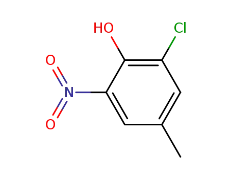 Molecular Structure of 60468-61-3 (Phenol, 2-chloro-4-methyl-6-nitro-)