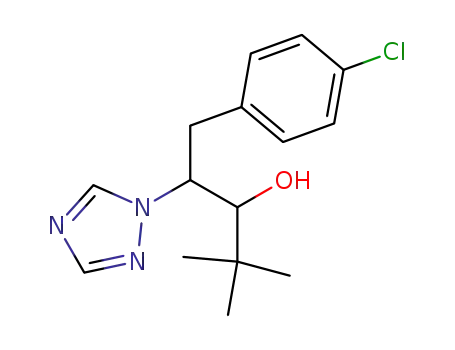 Molecular Structure of 98169-53-0 ((2R,3S)-1-(4-chlorophenyl)-4,4-dimethyl-2-(1H-1,2,4-triazol-1-yl)pentan-3-ol)