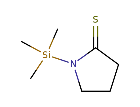 Molecular Structure of 124756-61-2 (2-Pyrrolidinethione, 1-(trimethylsilyl)-)