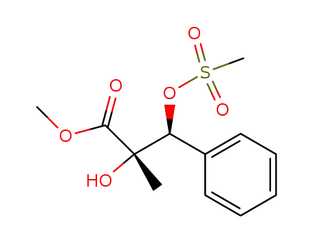 Molecular Structure of 92817-31-7 ((2S,3S)-2-Hydroxy-3-methanesulfonyloxy-2-methyl-3-phenyl-propionic acid methyl ester)