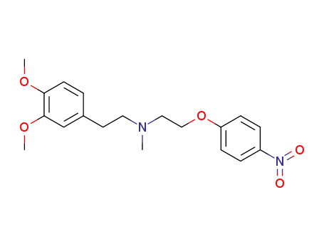 Molecular Structure of 174771-36-9 (1-(4-nitrophenoxy)-2-[N-(3,4-dimethoxyphenethyl)-N-methylamino]ethane)
