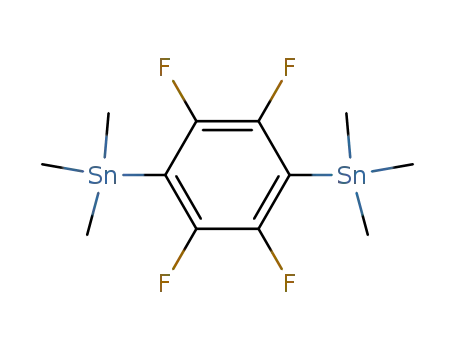 Molecular Structure of 23653-80-7 (2,3,5,6-Tetrafluoro-1,4-bis(trimethylstannyl)benzene)