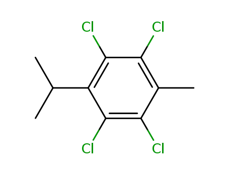 Molecular Structure of 81686-43-3 (1,2,4,5-tetrachloro-3-methyl-6-(propan-2-yl)benzene)