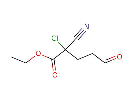 Molecular Structure of 152361-99-4 (ethyl 2-chloro-2-cyano-5-oxopentanoate)