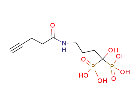 Molecular Structure of 952615-43-9 (1-hydroxy-4-pent-4-ynamidobutane-1,1-diyldiphosphonic acid)