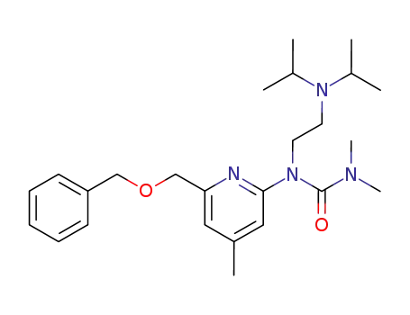 Molecular Structure of 75329-70-3 (N,N-dimethyl-N'-<6-<(benzyloxy)methyl>-4-methyl-2-pyridyl>-N'-<2-(diisopropylamino)ethyl>urea)