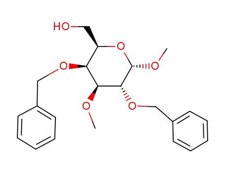 Molecular Structure of 83075-48-3 (methyl 2,4-di-O-benzyl-3-O-methyl-α-D-galactopyranoside)
