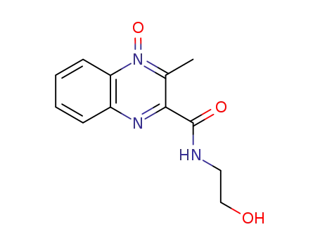 Molecular Structure of 112158-56-2 (2-Quinoxalinecarboxamide, N-(2-hydroxyethyl)-3-methyl-, 4-oxide)