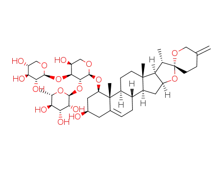 3β-hydroxyspirosta-5,25(27)-dien-1β-yl-O-α-L-rhamnopyranosyl-(1→2)-O-[β-D-xylopyranosyl-(1→3)]-α-L-arabinopyranoside