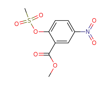 Molecular Structure of 80430-23-5 (methyl 2-[(methylsulphonyl)oxy]-5-nitrobenzoate)
