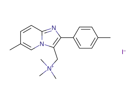 Molecular Structure of 106961-34-6 (Trimethyl-(6-methyl-2-p-tolyl-imidazo[1,2-a]pyridin-3-ylmethyl)-ammonium; iodide)