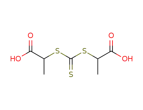 Molecular Structure of 6332-91-8 (2-(1-carboxyethylsulfanylcarbothioylsulfanyl)propanoic acid)