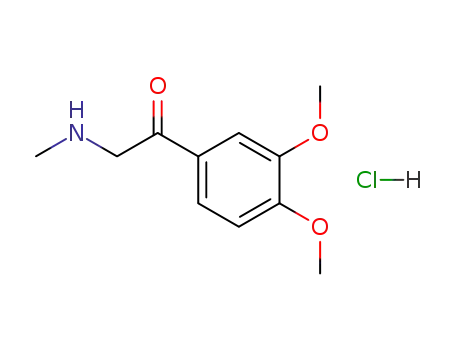 Molecular Structure of 40511-15-7 (1-(3,4-dimethoxy-phenyl)-2-methylamino-ethanone; hydrochloride)