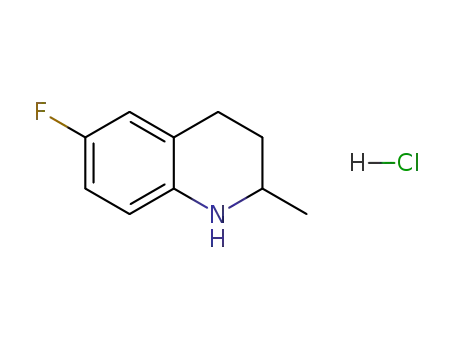 Molecular Structure of 80518-48-5 (6-fluoro-1,2,3,4-tetrahydro-2-methylquinolinium chloride)