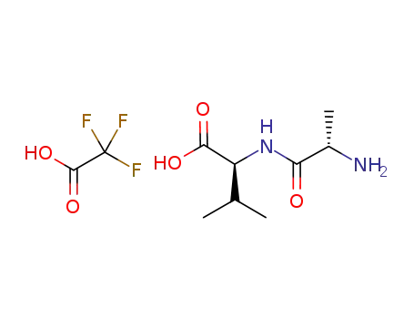 Molecular Structure of 76615-36-6 (L-Ala-L-Val-OH trifluoroacetate)