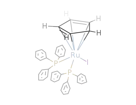 Molecular Structure of 34692-10-9 ([ruthenium(II)I(η5-C5H5)(P(C6H5)3)2])