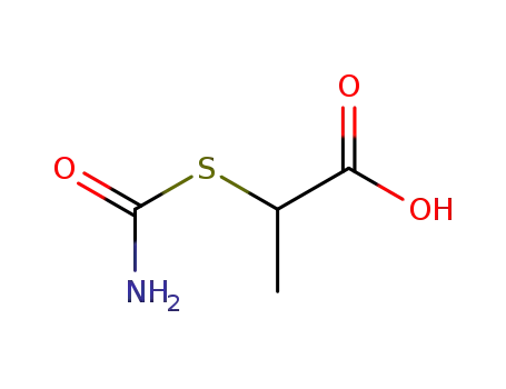 Molecular Structure of 100704-24-3 (2-carbamoylsulfanyl-propionic acid)