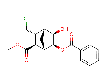 Bicyclo[2.2.1]heptane-2-carboxylic acid,
6-(benzoyloxy)-3-(chloromethyl)-5-hydroxy-, methyl ester,
(2-exo,3-endo,5-exo,6-exo)-
