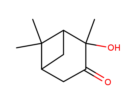 Molecular Structure of 10136-65-9 (2-hydroxy-2,6,6-trimethylbicyclo[3.1.1]heptan-3-one)