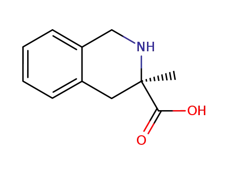 Molecular Structure of 105226-66-2 (3-Isoquinolinecarboxylic acid, 1,2,3,4-tetrahydro-3-methyl-, (R)-)