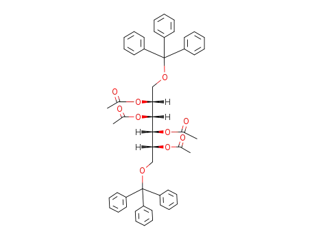 Molecular Structure of 52918-59-9 (2,3,4,5-tetra-O-acetyl-1,6-di-O-tritylhexitol)
