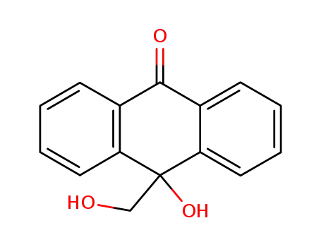 Molecular Structure of 137124-55-1 (9-hydroxy-9-(hydroxymethyl)anthrone)