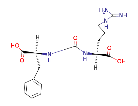 Molecular Structure of 40908-20-1 (N-[[[(S)-4-[(Aminoiminomethyl)amino]-1-carboxybutyl]amino]carbonyl]-L-phenylalanine)