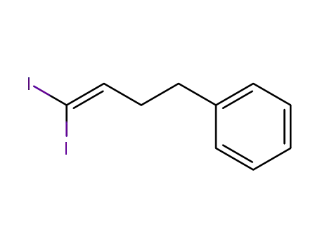 Molecular Structure of 218902-80-8 (Benzene, (4,4-diiodo-3-butenyl)-)