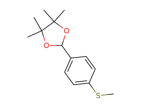Molecular Structure of 1360628-14-3 (4-(4,4,5,5-tetramethyl-1,3-dioxolan-2-yl)phenyl methyl sulfide)