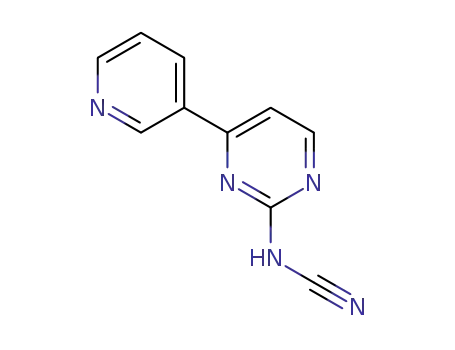 Molecular Structure of 1144477-16-6 (N-[4-(pyridin-3-yl)pyrimidin-2-yl]cyanamide)