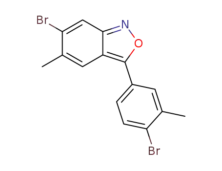 Molecular Structure of 93099-47-9 (6-bromo-5-methyl-3-(4'-bromo-3'-methylphenyl)-2,1-isoxazole)