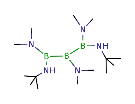 Molecular Structure of 158819-19-3 (1,3-bis(tert-butylamino)-1,2,3-tris(dimethylamino)triborane<sup>(5)</sup>)