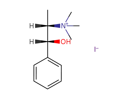 Molecular Structure of 64868-20-8 ((1S,2R)-(1-methyl-2-phenyl-2-hydroxy)ethyltrimethylammonium iodide)