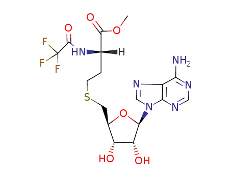 (S)-4-[(2S,3S,4R,5R)-5-(6-Amino-purin-9-yl)-3,4-dihydroxy-tetrahydro-furan-2-ylmethylsulfanyl]-2-(2,2,2-trifluoro-acetylamino)-butyric acid methyl ester