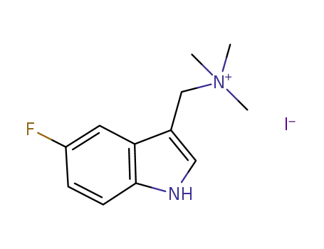 Molecular Structure of 1017683-44-1 ((5-fluoro-3-indolylmethyl)trimethylammonium iodide)