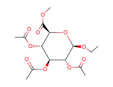 Molecular Structure of 77392-66-6 ((2-Ethyl 2,3,4-Tri-O-acetyl--D-glucopyranoside) Uronate)