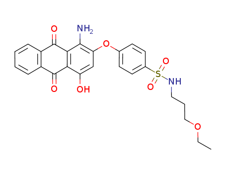 Disperse Red 92;4-[(1-Amino-9,10-dihydro-4-hydroxy-9,10-dioxo-2-anthracenyl)oxy]-N-(3-ethoxypropyl)-benzenesulfonamide
