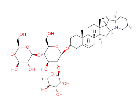 Molecular Structure of 81942-09-8 (solanidine 3-O-α-L-rhamnopyranosyl-(1<*>2)-O-<β-D-glucopyranosyl-(1<*>4)>-β-D-glucopyranoside)